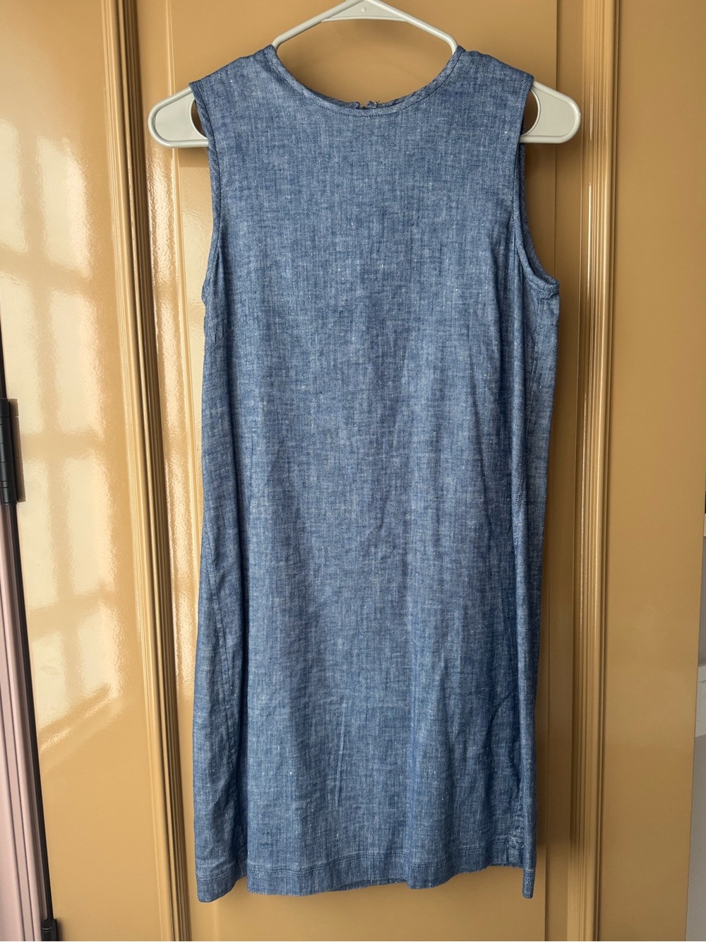 Theory - Sleeveless blue linen blend dress
